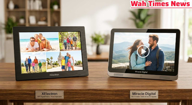 xelectron-vs-miracle-digital-photo-frame-comparison XElectron vs Miracle Digital WiFi photo frame comparison and price in India
