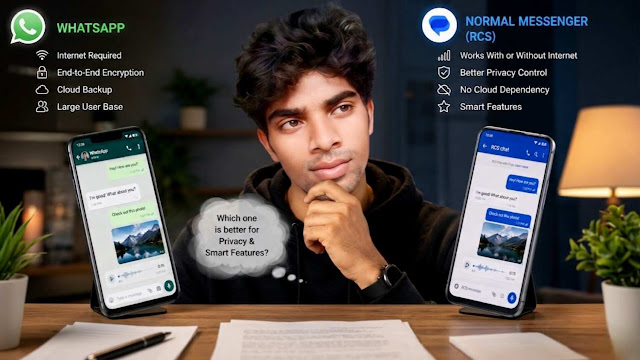 Which Messaging App is Better for Privacy Indian user comparing WhatsApp and RCS messaging apps for privacy