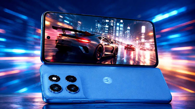 Can Moto G57 Power 5G Run BGMI Smoothly Moto G57 Power 5G displaying high graphics racing game on screen