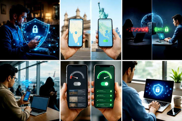 Cybersecurity concept showing a secure VPN connection protecting online privacy and internet activity