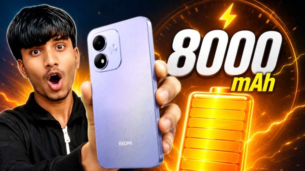 REDMI Note 17 5G 8000mAh battery long battery backup and fast charging