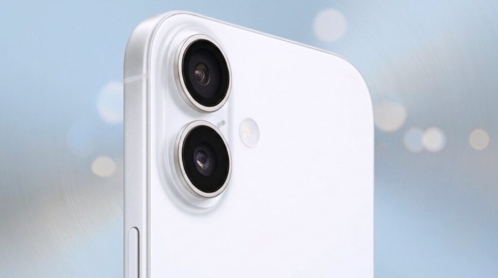 Apple iPhone 17 real dual camera bump close up detailing