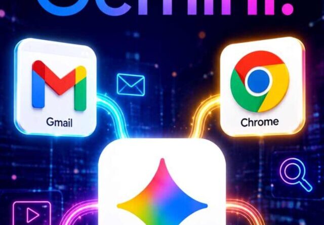 Google Gemini AI integration with Gmail Chrome and YouTube web story slide