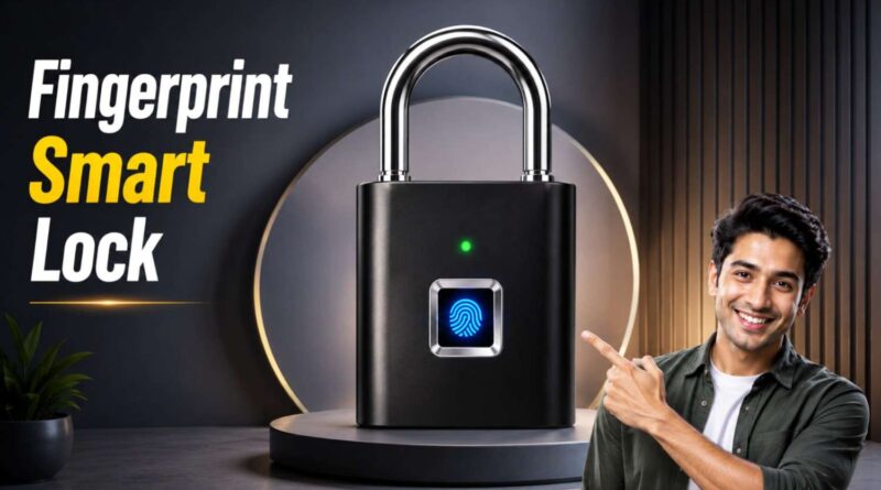 digital fingerprint smart lock with modern biometric sensor for security