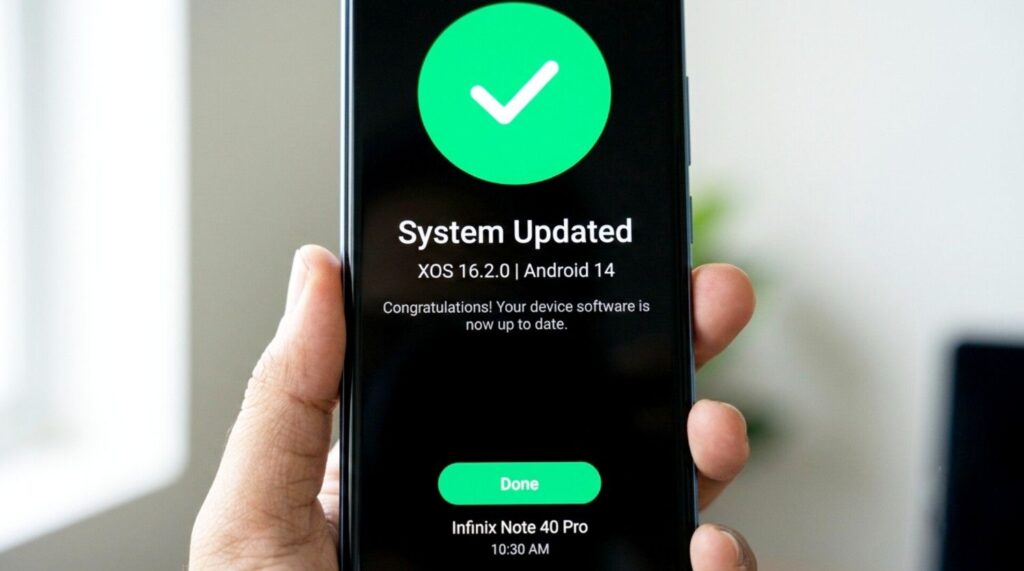 Infinix mobile system updated successfully to XOS 16