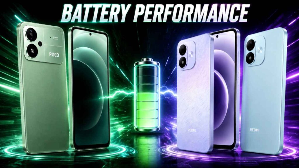 Poco M8 Power 5G and Redmi Note 17 5G 8000mAh battery performance comparison