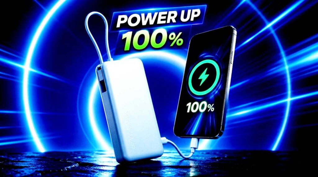Xiaomi Power Bank 5i 20000 67W fast charging phone with built-in Type-C cable
