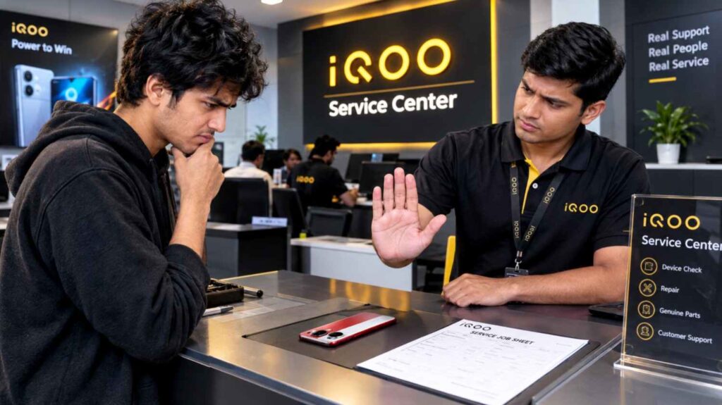 iqoo service center complaint response on hardware replacement
