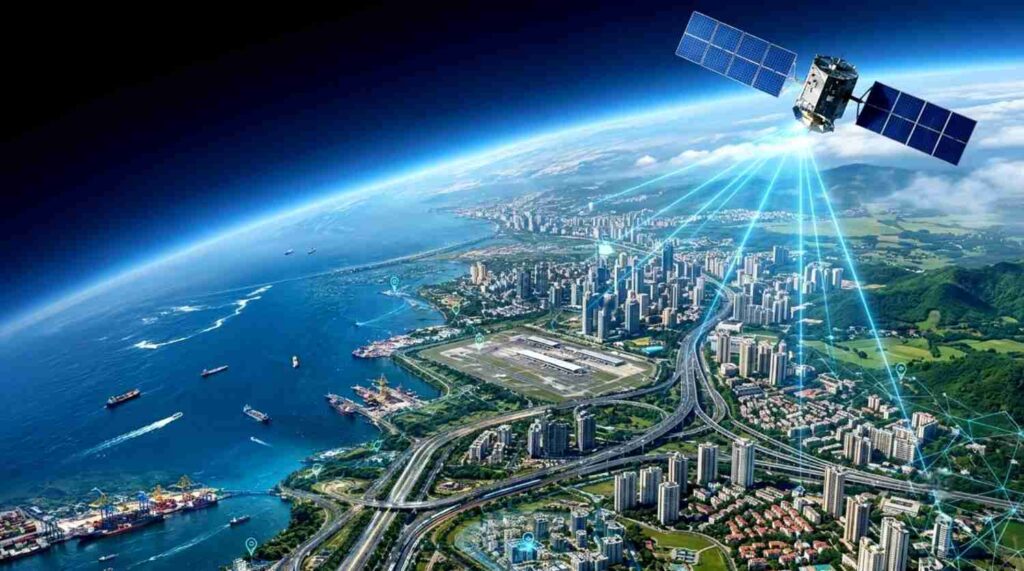 indian satellite network connecting cities and coastal areas