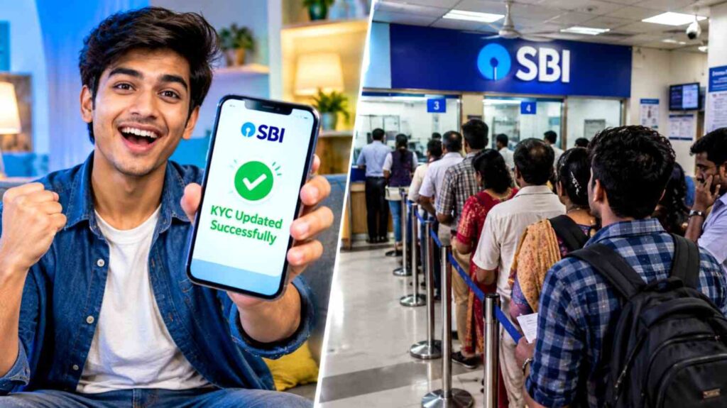 sbi kyc online benefits and offline bank branch process difference