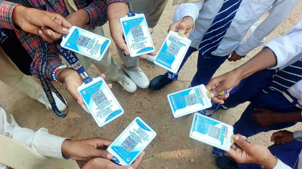School ID Card QR Code for Online Fee Payment via UPI